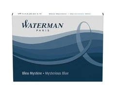 Waterman standartinės tamsiai mėlynos spalvos rašalo kapsulės - S0110910