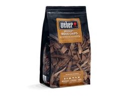 Medžio drožlės WEBER Whiskey (Ąžuolinių viskio statinių), 0,7kg, 100 % natūralios
