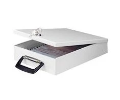 Metalinė dėžutė dokumentams WEDO, 35,5 x 26 x 6,7 cm, su užraktu