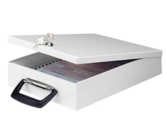 Metalinė dėžutė dokumentams WEDO, 35,5 x 26 x 6,7 cm, su užraktu