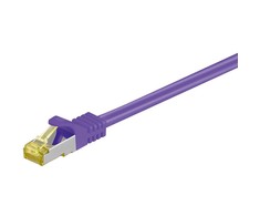 „Goobay“ RJ45 jungiamasis kabelis, CAT 6A S/FTP (PiMF), 500 MHz su CAT 7 žaliais kabeliais, Violetinis - Kabelio ilgis 1 m