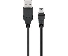Goobay USB 2.0 didelės spartos laidas, juodas, 1 m