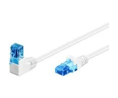 Goobay GOOBAY Patchcord U / UTP Kat. 6A Stulpai / Kampas 90 Baltas 1m
