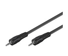 Kabelis Goobay Jack 3.5mm - Jack 3.5mm 2.5m juoda (50019)