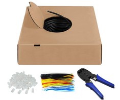 Wentronic „Goobay CAT 6“ anteninio tinklo kabelio rinkinys, U/UTP, juodas - Kabelio ilgis 305 m