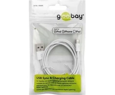 „Goobay Lightning“ į USB 2 m baltas [Apple MFI sertifikuotas / sinchronizavimo / įkrovimo kabelis / duomenų kabelis]
