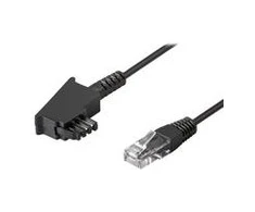 goobay TAE Anschlusskabel DSL/VDSL, Kabelis juodas, 15 Meter