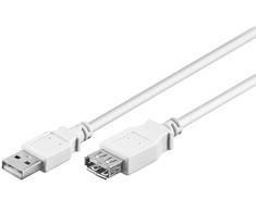 Goobay USB kabelis apvalus USB-A – USB-A 1,8 m baltas (JAB-1521971)