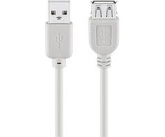 USB kabelis Goobay USB-A - USB-A 0,3 m Baltas (68716)