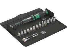 Wera dviračių sukimo momento rinkinys 16vnt, 1/4" 2,5-25Nm, lizdai 10-15mm, lizdai TX10-T30, HEX 3-8mm