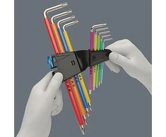 Šešiakampių L-Formos raktų rinkinys Wera STAINLESS TX SXL Multicolour, su prilaikymo funkcija, TX8-40, 9 vnt