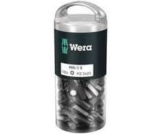 100 vnt. końcówek 1/4" do wkrętów su gniazdem Pozidriv, PZ1/25mm, Wera [05072443001]