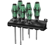 WERA 334/355/6 Kraftform Plus Lasertip atsuktuvų rinkinys