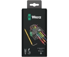 Šešiakampių raktų komplektas WERA, TX8-TX40 mm, TORX tipo, suapvalintu galu, spalvoti, 9 vnt.