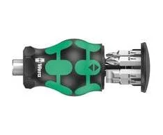 Wera Wera Kraftform compact stubby magazine 4 bit set (juodas/žalias, 7 pieces)