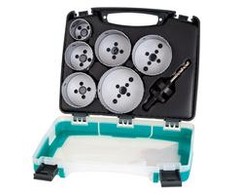 Wolfcraft BiM skylių pjūklų komplektas 40 - 86 mm - elektros instaliacijai