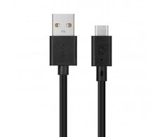 Xqisit kabelis įkrovimui ir duomenims USB-A - USB-C 3.0m juodos spalvos 31298
