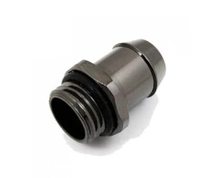XSPC jungtis tiesi G1/4 colio AG iki 13 mm ID – chromo juoda