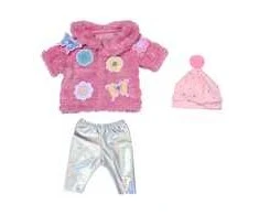 Zapf BABY born Rožinė paltukų rinkinys 43cm, drabužių rinkinys lėlėms, 3 m., 80 g