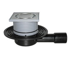 Hl Hutterer Lechner Trapas vidaus patalpoms DN40/50 horizontalus, su sausu sifonu "Primus mėlynas", 123x123mmx115x115mm