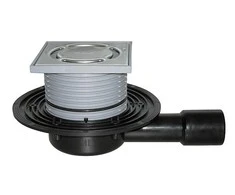 Hl Hutterer Lechner Trapas vidaus patalpoms DN40/50 horizontalus, su sausu sifonu "Primus mėlynas", 123x123mmx115x115mm