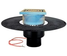 Hl Hutterer Lechner Stogo įlaja vertikali DN160 su apšildymu(10-30W/230V),bitumine hidroizoliacija,grotelėmis 148x148 (H