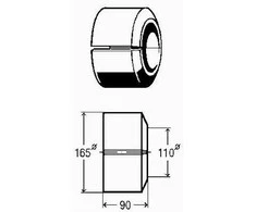 Mova WC uždengimas VIEGA dviejų dalių, d 100