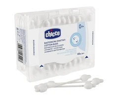 Chicco medvilniniai tamponai su būgnelio apsauga 60 vnt