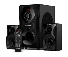 Kompiuterio kolonėlės SVEN MS-2055, juodas, Bluetooth, FM, USB/SD, Ekranas, RC blokas, galia 30W+2x12.5W (RMS), SV-016609
