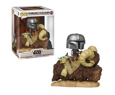 Figūrėlė Funko Pop Deluxe Star Wars - Mando on Bantha with Child in Bag Toy Figure (17.1 cm)