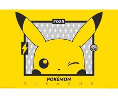 Abysse Pikachu Wink Poster - Geltona - 91.5x61 cm