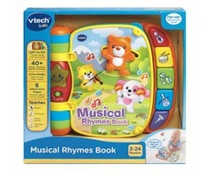 Vtech – kūdikių muzikos knyga su vaikų dainomis (danų k.) (950-166732)