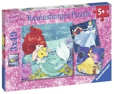 Ravensburger Dėlionė 3x49 vnt. - Disney princesių vakaras
