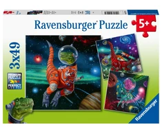 Ravensburger Dėlionė 3x49 vnt. - Dinozaurų pasaulis