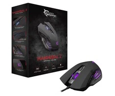 Žaidimų pelė White Shark Hannibal 2, su pašvietimu, 6 mygtukai, Juoda
