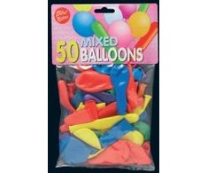 Antalis Balloner ass. 50stk/pak runde og lange - (50 stk.)