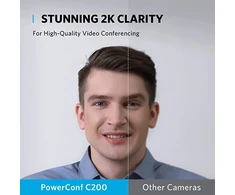 Internetinė kamera Anker PowerConf C200 Webcam, 2K raiška, juodos spalvos