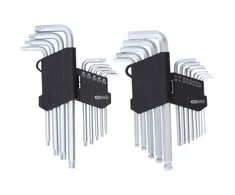 L-raktų šešiakampių ir Torx komplektas, 22 vnt., KS Tools