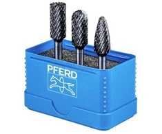 3-jų dalių HM frezų rinkinys PFERD 1414 ALLROUND HC-FEP 12mm