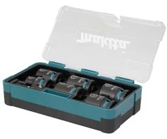 Makita E-16592 Smūginių sukimo galvų komplektas 7 vnt. 1/2''x 38mm ( 13, 17, 19, 21, 22, 24mm) + Adapteris 1/2"x50mm