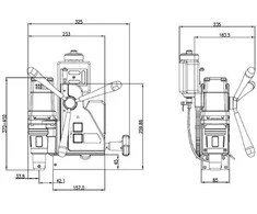 Akumuliatorinė magnetinė gręžimo mašina RUKO EBM.36/P-18V