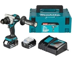 Makita DDF492RTJ Akumuliatorinis gręžtuvas 18V, BL-motor, Max 141 Nm, 130/65Nm, 2x5,0Ah, DC18RC, MAKPACK