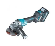 Makita GA029GM201 Kampinis šlifuoklis XGT, 125MM, 0-8500RPM; bešepetėlinis variklis, 2X4,0Ah; greitasis kroviklis; elektrinis stabdys; AFT; AWS (be AWS lusto);MAKPAC lagaminas; svirtinis jungiklis, reguliuojamas greitis