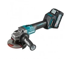 Makita GA005GM201 Kampinis šlifuoklis XGT, 125MM, 8500RPM; bešepetėlinis variklis, 2X4,0Ah; greitasis kroviklis; elektrinis stabdys; AFT; MAKPAC lagaminas; slankusis jungiklis
