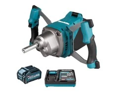 Makita UT001GM102 Akumuliatorinė maišyklė XGT; M14; 0-500/920 r/min; 5,7kg, 1X4,0Ah, greitasis kroviklis