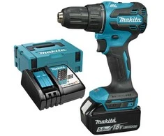 Makita DHP490RTJ Akumuliatorinis smūginis gręžtuvas 18V, BL, 13mm, 65 Nm, 2x5,0Ah, DC18RC, Makpac2