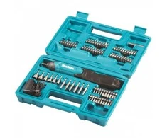 Makita DF001DW Akumuliatorinis suktuvas 1,5Ah įmontuotas Li-ion akumuliatorius; mikro USB įkrovimas; 4Nm; 1/4"; LED; 81 vnt. priedų rinkinys