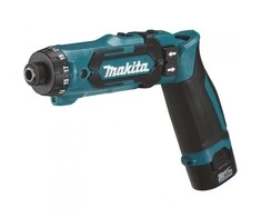 Makita DF012DSJ Akumuliatorinis suktuvas 7,2V; 2x1,5Ah Li-ion; 8Nm; 1/4"; LED; 2-greičiai, MAKPACK