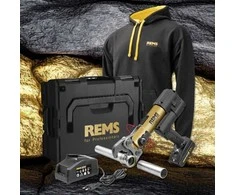 Akumuliatorinis vamzdžių presavimo įrankis REMS Akku-Press E 22V ACC Gold