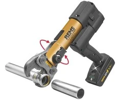 Akumuliatorinis vamzdžių presavimo įrankis REMS Akku-Press E 22V ACC Gold